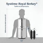 Fontaine berkey filtration Royal Berkey® 12.3 litres - 2 filtres Black Berkey® - Ref RB4X2-BB Berkey