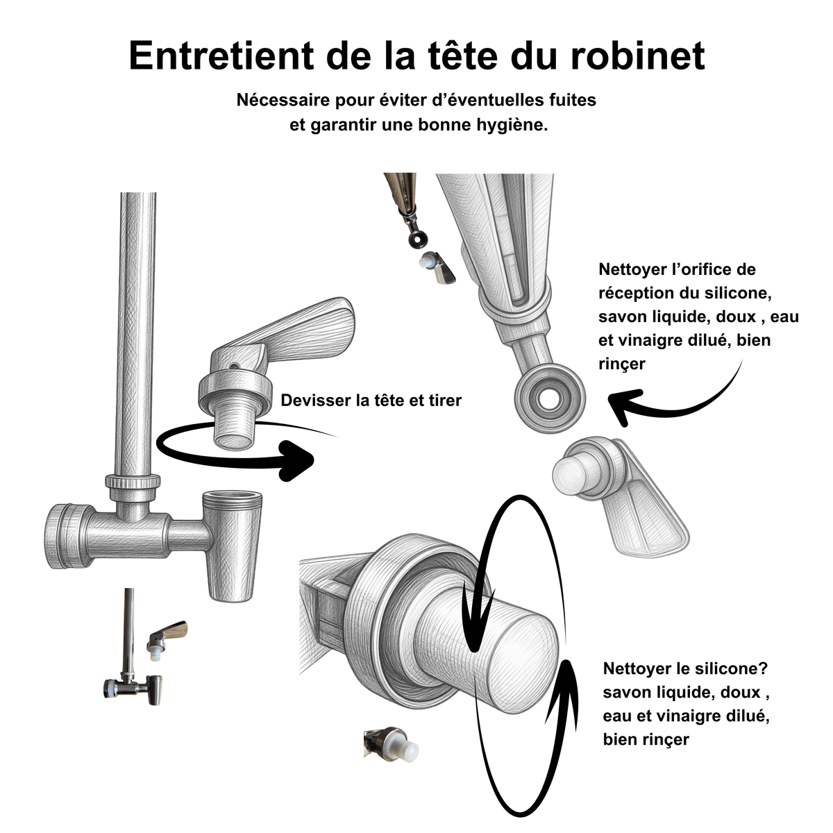 Accessoires, robinet avec vue pour fontaine à eau Robinet à niveau Monderma Water View 7"- Pour système 5.6L et 8.5L - compatible berkey FBA Monderma