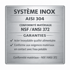 fontaine monderma Monderma Big 8.5L - purificateur d'eau Coldstream FTO+, inclus robinet inox FBA Monderma waterfilters