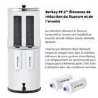 berkey éléments de filtration PF-2™ Berkey lot de 2 packs, cartouche fluorure et d'arsenic Berkey