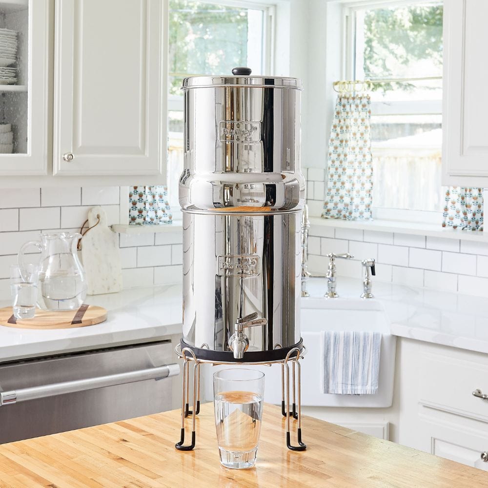 Fontaine berkey filtration Travel Berkey® 5.6 litres pack 2 filtres Black Berkey + base + robinet inox Berkey