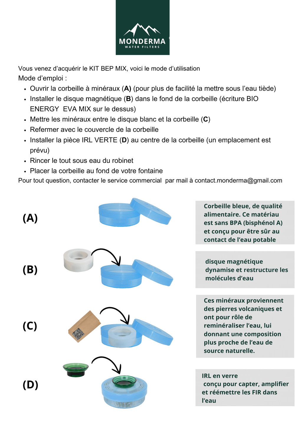 Accessoires pour fontaines à eau Kit magnétisation bep EVA mix - pour fontaine a eau PLC EVA UNITED LTD