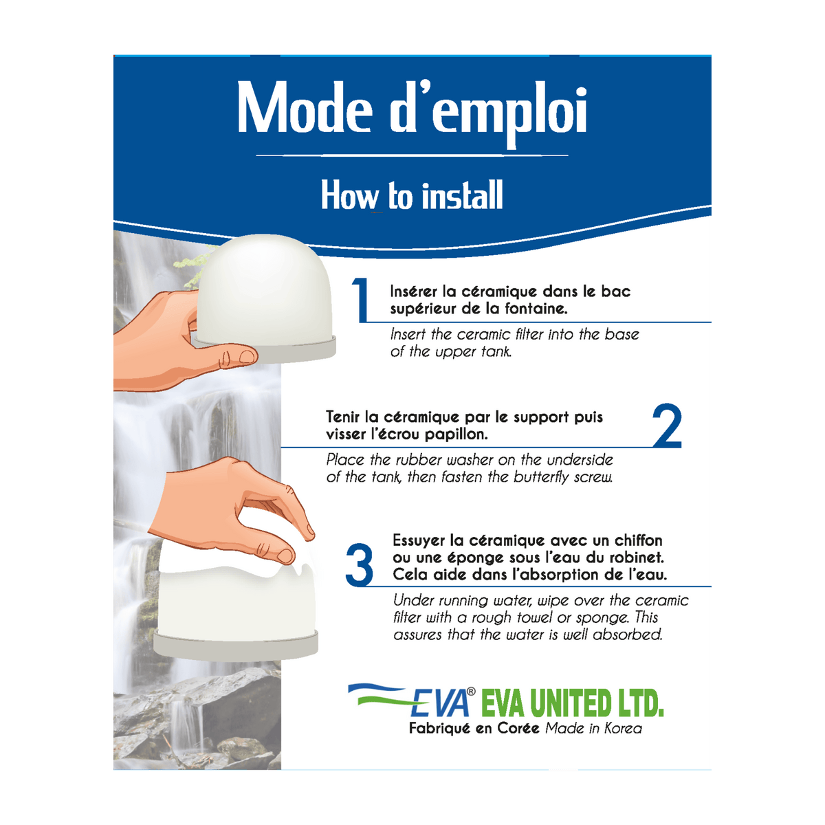 Filtration promo pack Classic filter ceramic - set of 2 - EVA water fountain EVA UNITED LTD