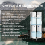 fontaine à gravité Monderma Fontaine Big 8.5L inox - 2 FTO+ Coldstream - Robinet Vue - 6 mois de filtration Monderma waterfilters