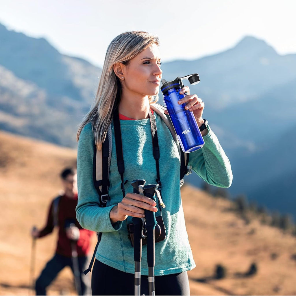 Membrane solutions filter bottle, Hiking & travel filter bottle – 1L – Long-lasting filters code FBM Monderma waterfilters