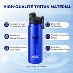 Membrane solutions filter bottle, Hiking & travel filter bottle – 1L – Long-lasting filters code FBM Monderma waterfilters