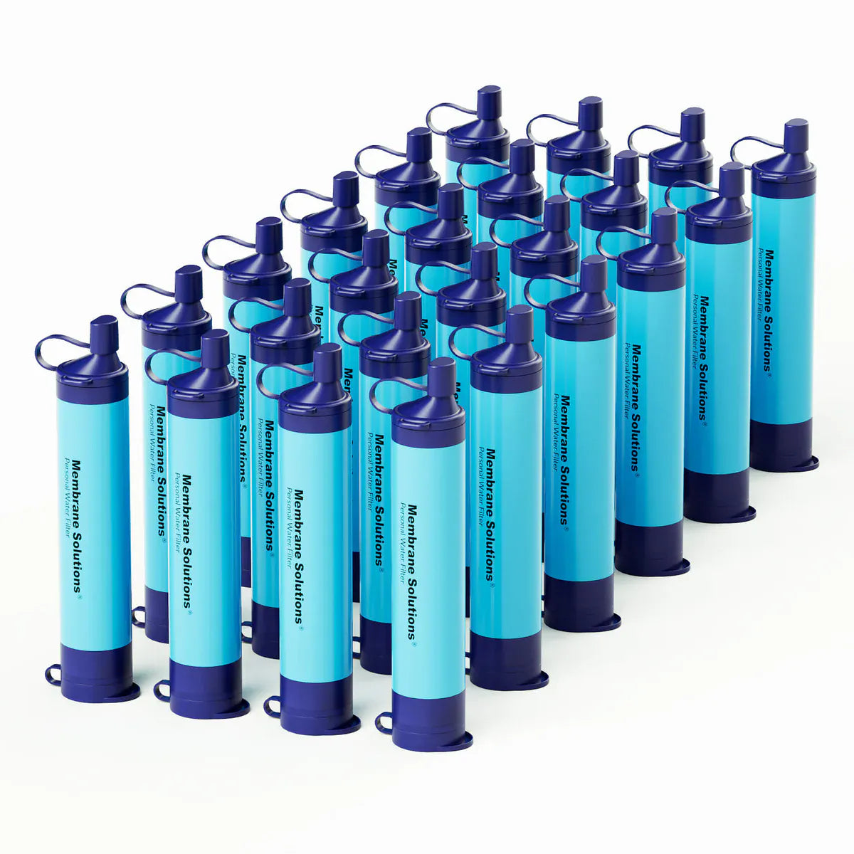 Paille filtrante eau pure Membrane solutions pailles filtrantes, Paille filtrante, de 1 à 50 unités, toute situation, Membrane solutions, débit 500ml par minute toute situation, 500L d'eau pure, débit 500ml par min| FBM Pack de 24 Monderma waterfilters
