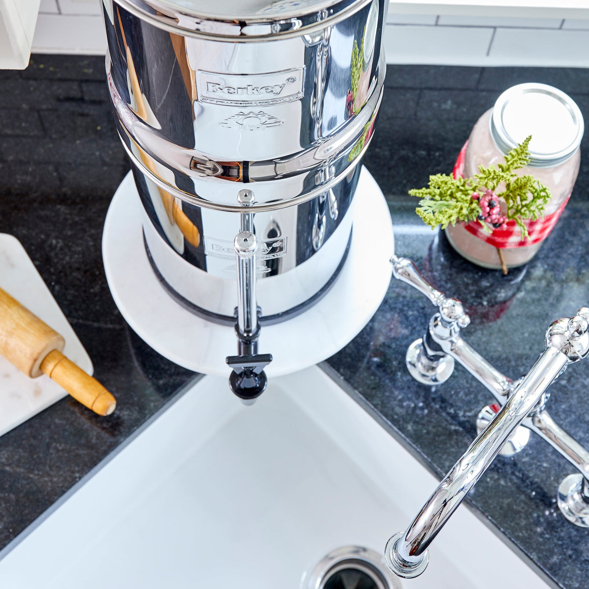 Fontaine berkey filtration Big Berkey® 8.5 litres - Fontaine filtrante 2 filtres Black Berkey® - Réf. BK4X2-BB Berkey