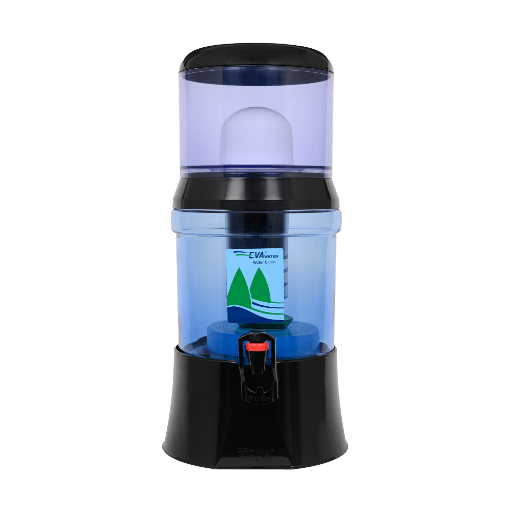 Fontaine à eau Eva Fontaine EVA bep - noire - cuve en verre, 7 litres - avec système magnétique EVA UNITED LTD